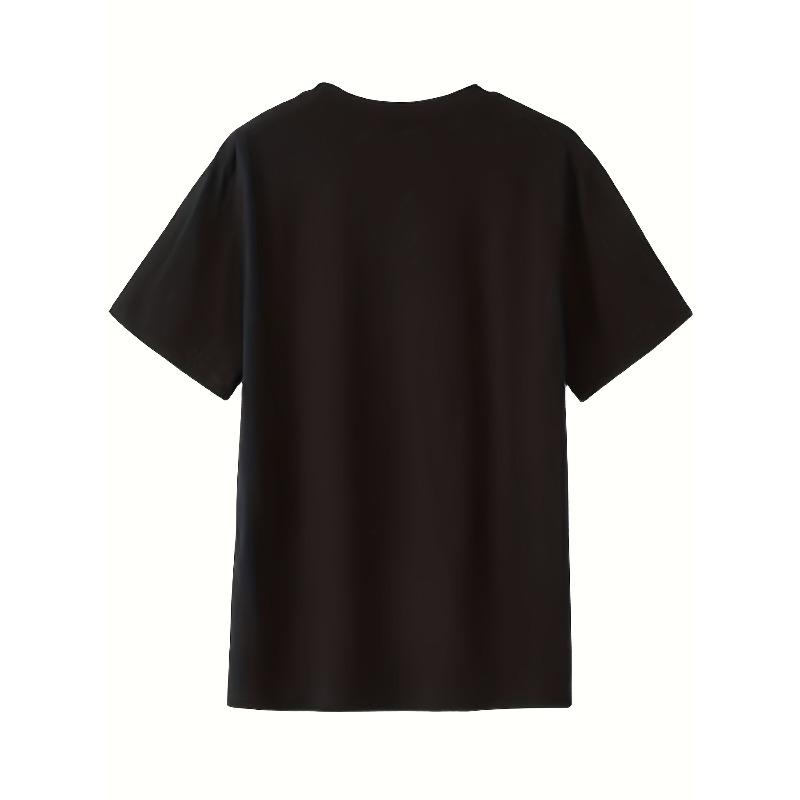 Boys Crew Neck Short Sleeve T-Shirt with KUYA Letter & Sun Pattern Print