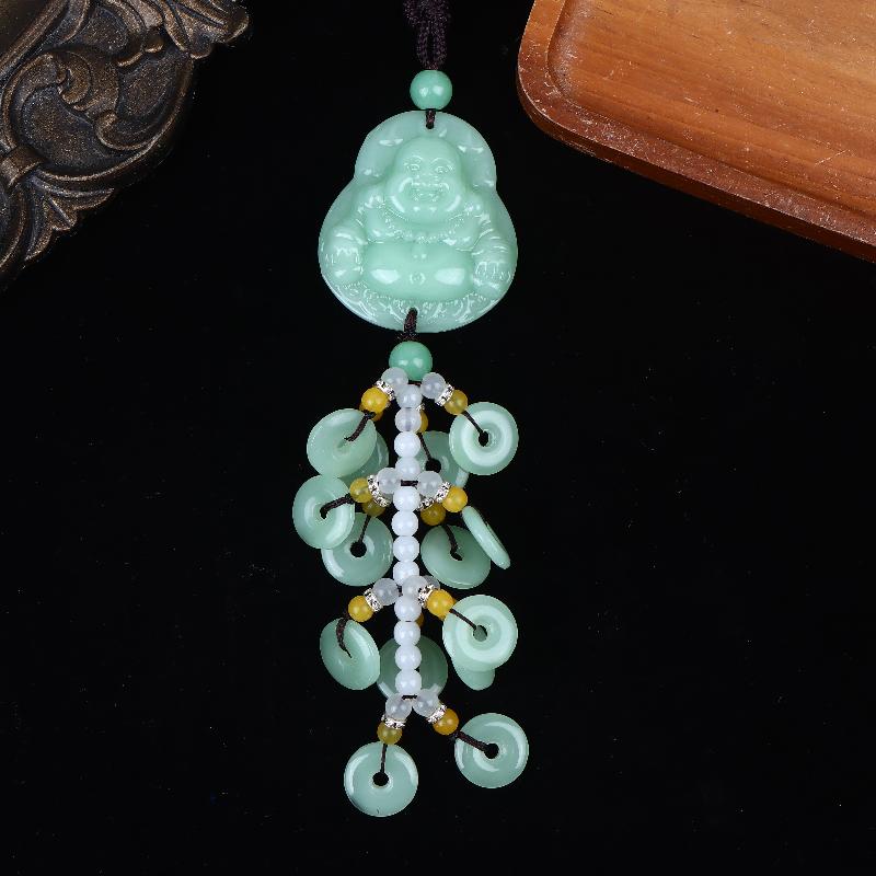 1Pc Chinese Luck Car Accessory Rearview Mirror Pendant Suitable For For Asian Culture Decor & Driving Amulet