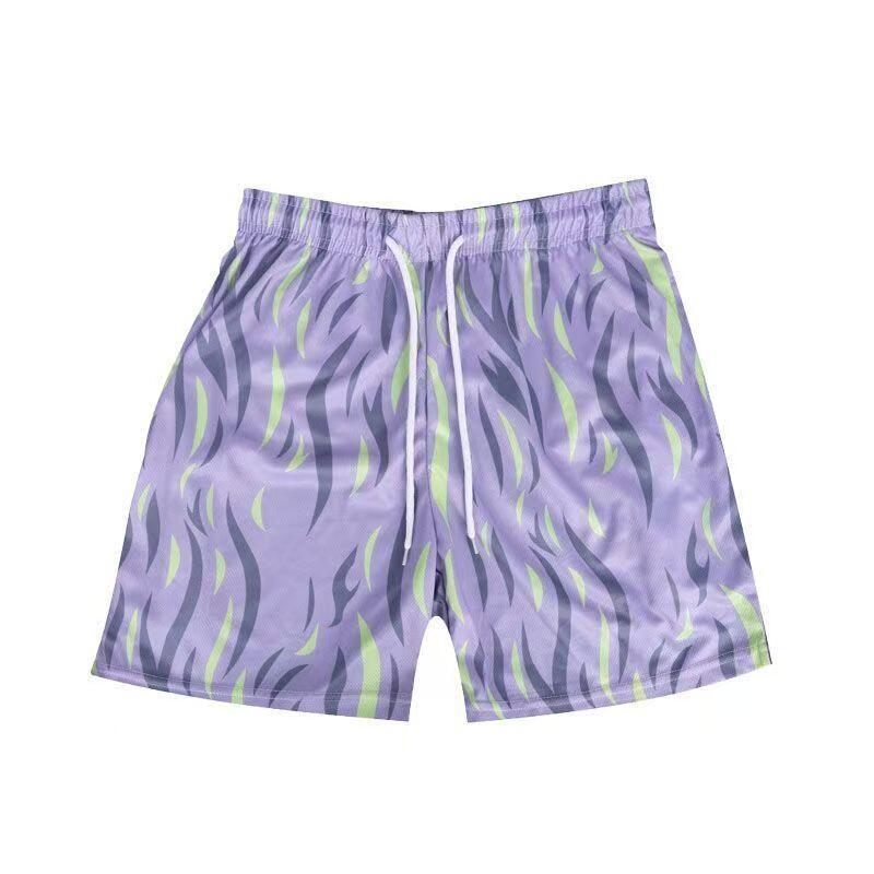 Pánske basketbalové šortky v americkom štýle – Rýchloschnúce, priedušné, voľného strihu nad kolená, na bežné nosenie a šport