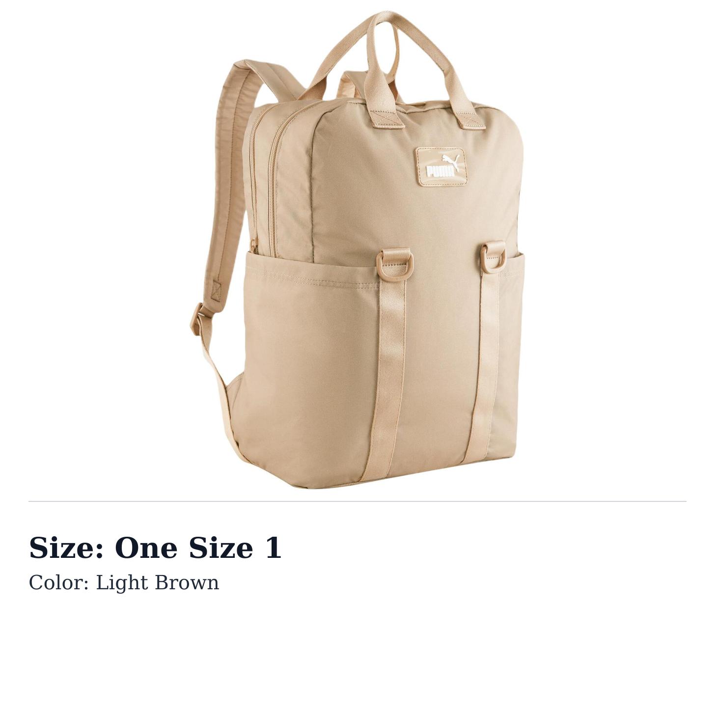 PUMA Fabric Backpack Regular Womens Light Brown 090285-02 One Size 1