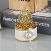 4Pcs Gold Candy Boxes with Lid, Vintage Plastic Round Favor Box for Candy, Chocolate, Small Gift Wedding Birthday Party Bridal Shower