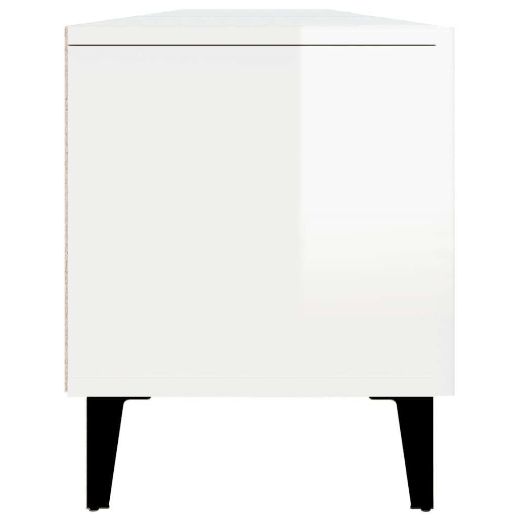 Glossy White TV Cabinet 180 X 31.5 X 40 Cm Particleboard