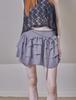 Phased Ethnic Ruffle Mini Skirt_Gray
