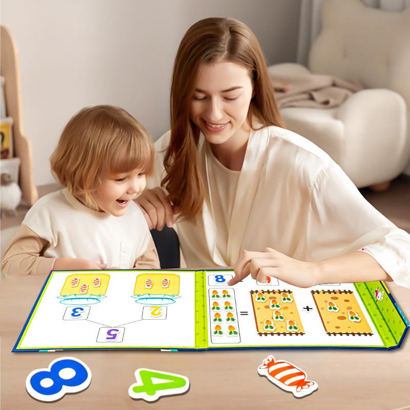 Wooden Magnetic Math Book For Kids Educational Toy For Early Learning And Brain Development