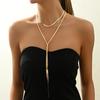 1pc Elegant Y-Shaped Necklace, Simple And Chic Jewelry, Suitable For Daily Wear, All-Year-Round