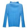 PLEATS PLEASE 21Stainless Steel PP11-JK761 Blue Pleated Blouse Tops 3 blueUsed