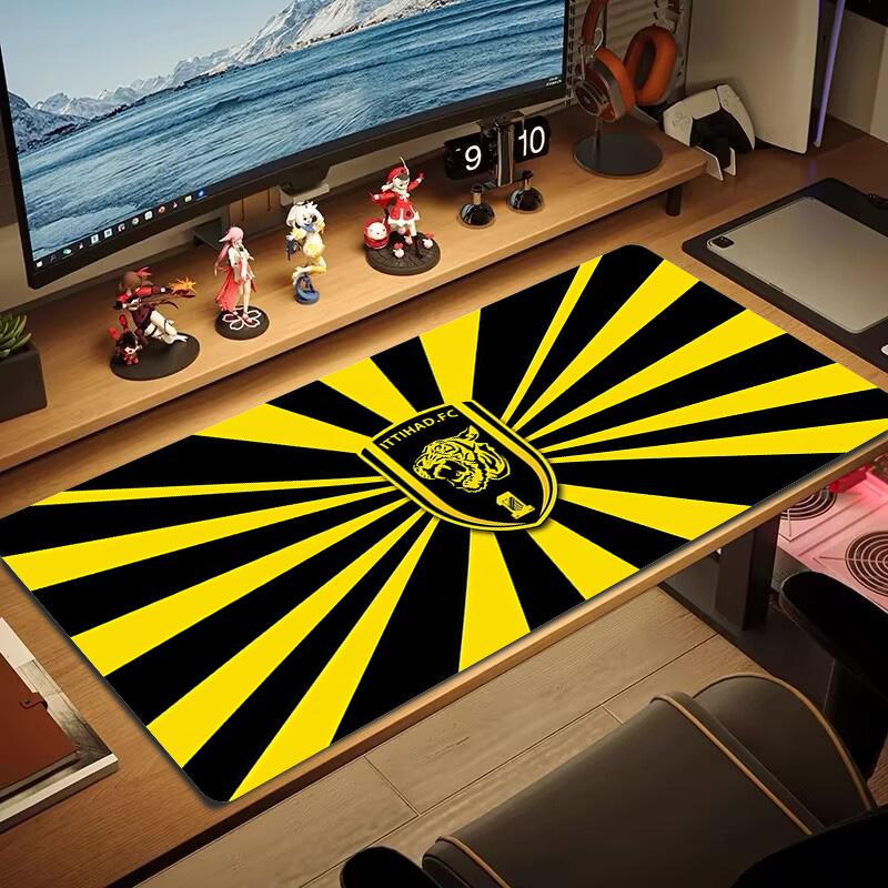 Ittihad FC Lace Solid Color Mouse Pad Large Gaming Table Cushion Non-slip Laptop Tablet Big Mousepad XXL Mat Mini PC Playmat With Lock edge