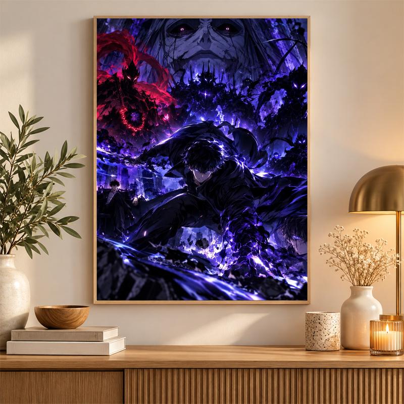 Solo Leveling Diamond Painting Kit 5D Full Drill DIY Diamond Mosaic Wall Art Home Decor