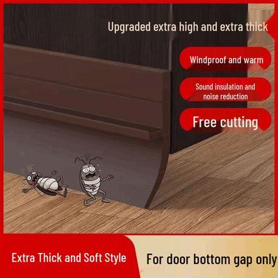 Door Bottom Seal: Soundproof, Insect-Proof, Windproof, and Waterproof Self-Adhesive Strip for Interior and Glass Doors.