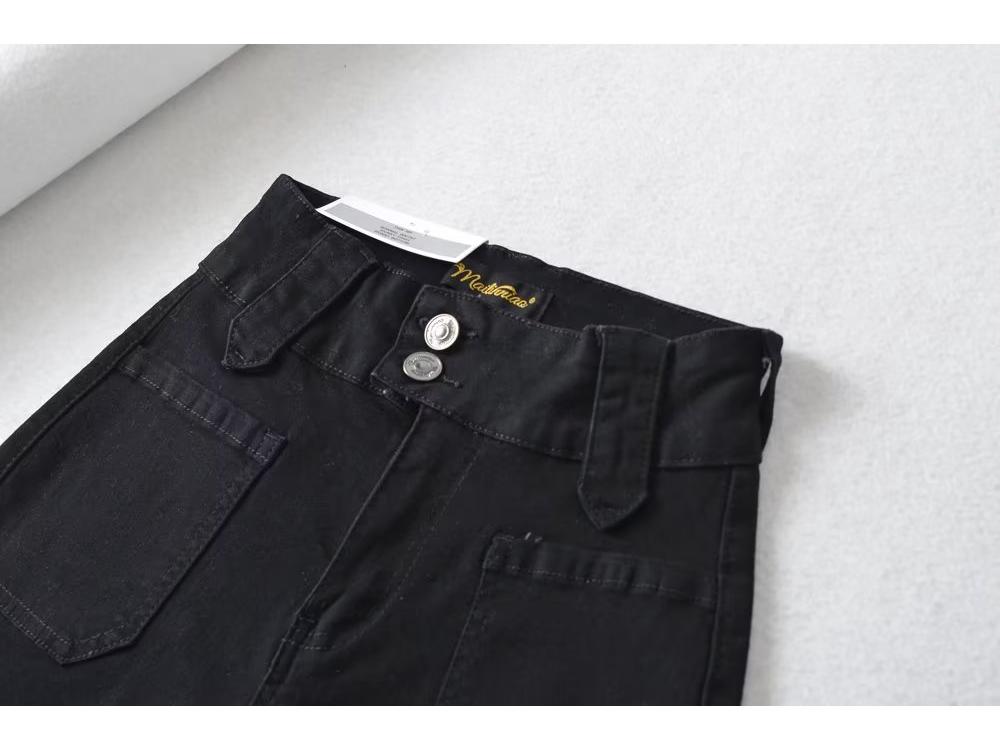 2023 Retro High-Waist Denim Shorts for Women – A-Line Slimming Straight Leg