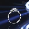 Bestselling S925 Sterling Silver Ring 0.5CT Color Moissanite with 8 Hearts 8 Arrows Cut