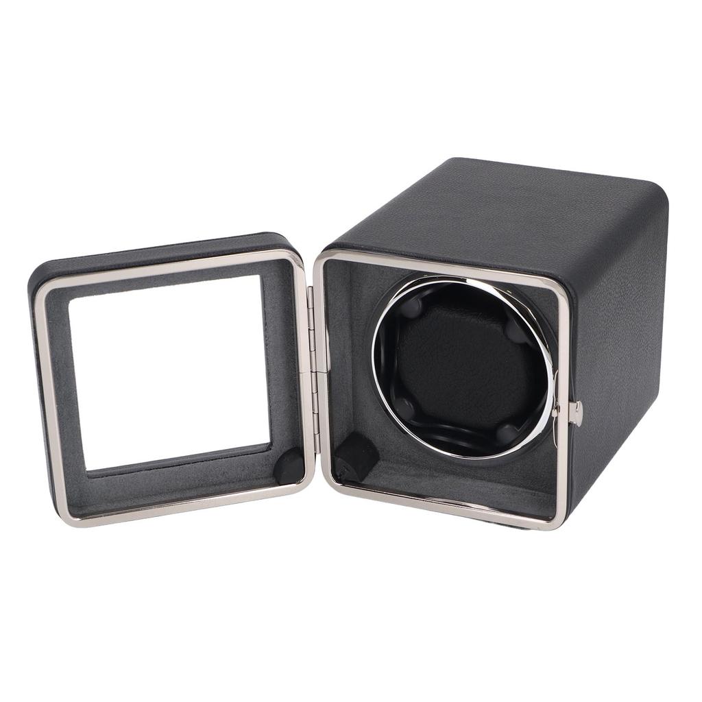 Single Watch Winder 5 Rotating Modes PU Lther Automatic Watch Winder Box with Light USB Type C Power Supply