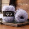 Multicolor Alpaca Mohair Gradient Hand-Knitted Medium Thickness Baby Blanket Shawl