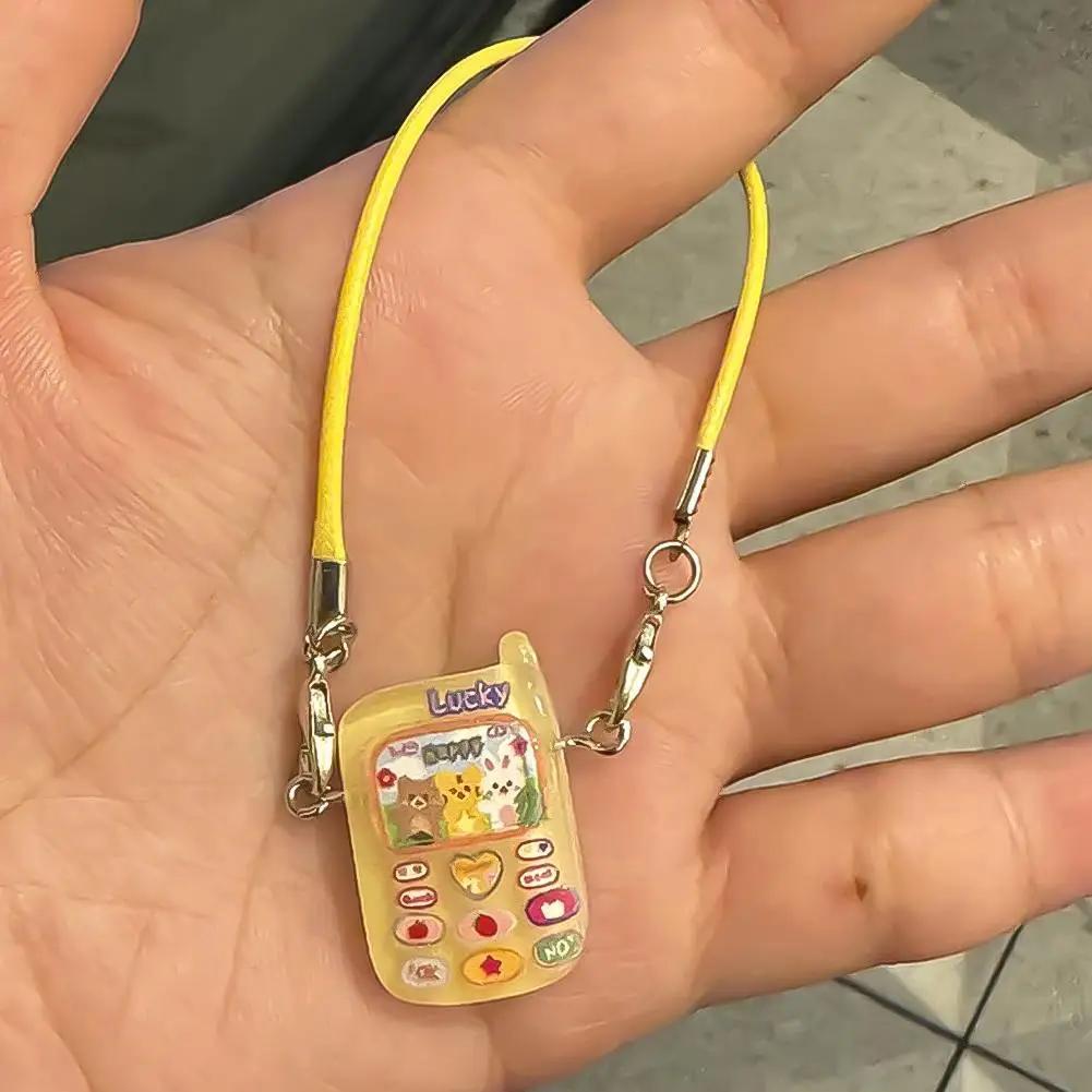 Doll Mini Pendant Model Cartoon Cute Little Mini Mobile Phone Ornament for 15-17cm Labubu Cartoon Pendant Sweet Couple Gift