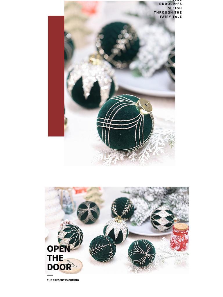 Exquisite Colored Diamond Christmas Ornament Ball Gift Set