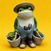 Cute Resin Frog Hanging Decor Miniature Garden Ornament For Office And Home Decor