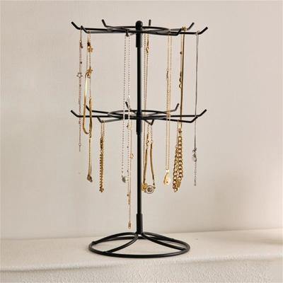 Rotating Jewelry Rack Iron Display Rack Rarring Key Bracelet Detachable Floor Display Storage Rack