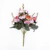 21 Head 1 Bouquet Artificial Rose Flower Leaf Concise Home Wedding Decoration