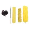 Microfibre Duster with Telescopic Extension Pole 4 Heads Cobweb Brush Bendable Washable Reusable