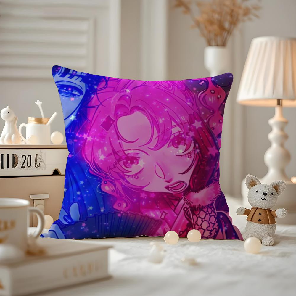 Cushion Cover Pattern Printed Pillowcase For Living Room Sofa Cushion Cover & Bedroom Decor Game A-Alien Stage-Sua And Mizi