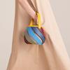 2025 Luxury Designer Handbag New Fashion Rainbow Design Geometric Hollow Out Bucket Tote Bag Cylindrical Shoulder Crossbody Bag