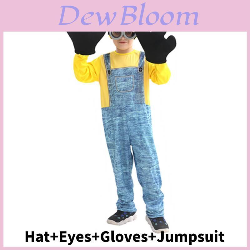 Minions Children's Cos Clothing For Halloween Despicable Me Anime Cartoon Cosplay Costume Stage Performance Suit
