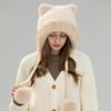 Luxury Women's Hand Knitted Adjustable Winter Beanie Mink/Fox Fur Lined Thermal Ear Protection Fashionable Functional Earmuffs