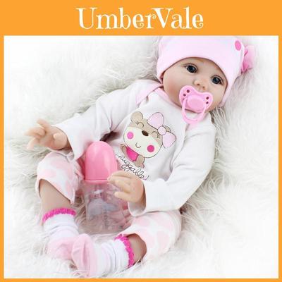 Exquisite 22" Reborn Baby Doll With Lifelike Soft Silicone Realistic Features For Xmas Gift