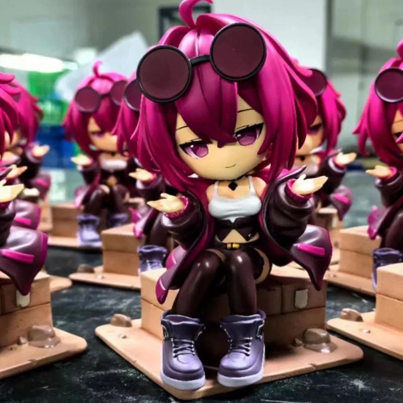 13.5cm Honkai Star Rail Kafka Chibi Sitting Figure Pvc Anime Statue Desktop Decoration Collectible Model Toy Gift For Anime Fans