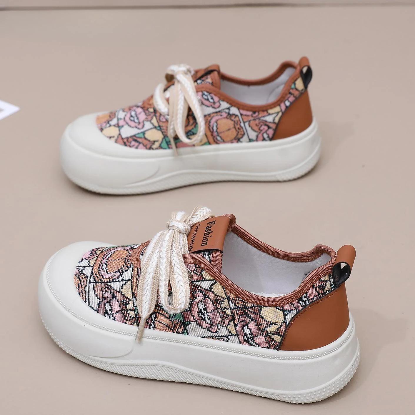 

New In Round Toe Lace Up Women s Shoes Offers Stylish High Quality 2025 Vulcanized Shoe Y2k Fashion 39 Casual Ladies Footwear 35