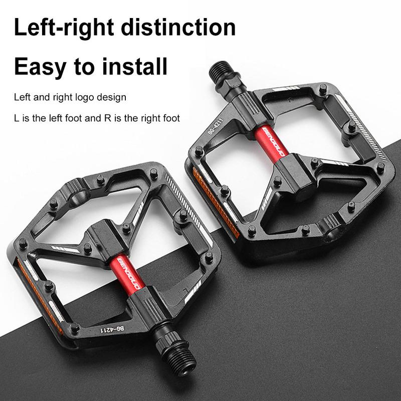 1 Paar Double DU Lager Fahrradpedal Anti-Rutsch Radfahren Flachpedale Ultraleichte Aluminiumlegierung Mountainbike Rennrad Plattformpedal