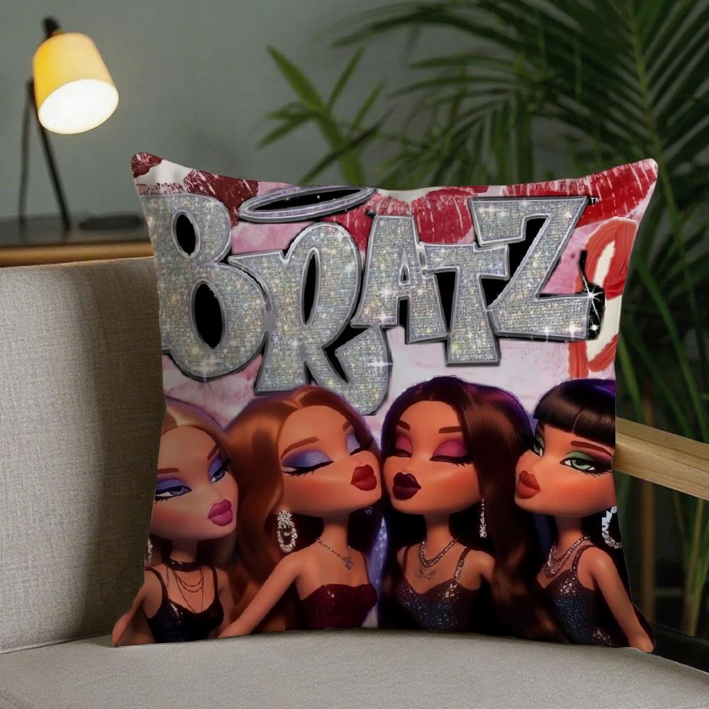 

CARTOON B-Bratz Pillow Case Cute Room Home office Decor Protective pixel Covers Without game Pillow-Insert 12x12Inch
