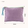 Korean Plaid Cotton Makeup Bag Large Capacity Zipper Cosmetic Storage Pouch Portable Travel Wash Bag For Girls Gift