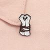 Red Rope Binding Hands Together Enamel Pin Finger Heart Gesture Metal Brooch Lapel Backpack Badge Jewelry Gift