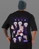 Jujutsu Kaisen Satoru Gojo T-Shirt Herren Anime Domänen-Erweiterung Grafik-T-Shirt Japanischer Manga Streetwear Kurzarm Übergröße Oberteil