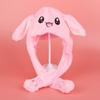 Bunny Ears Plush Hat Cute Bunny Hats Moving Ear Rabbit Hat with Moving Ears Cute Soft Plush EMA