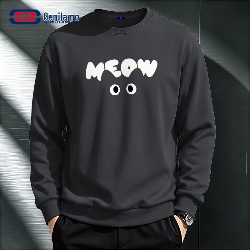 GENIOLAMODE Men's Heavyweight Loose Fit Pullover Sweatshirt
