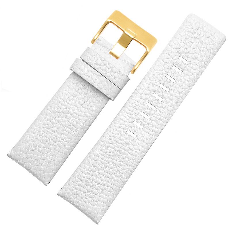 Genuine Leather Watchband for Diesel DZ1405 4323 4344 4427 7257 4283 Watches Pin Buckle Embossed bracelet 24 26 28mm Watch Strap