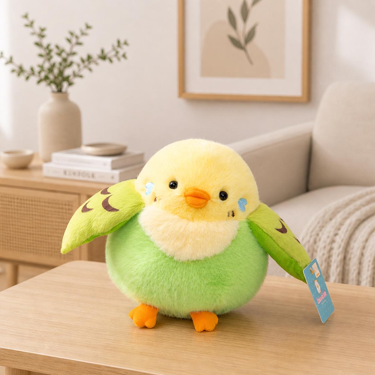 Niedliche Vögel Plüschtiere Anhänger Schlüsselanhänger Simulation Papagei Vogelnest Plüsch Schlüsselanhänger Anime Cartoon Mädchen Kawaii Zimmerdeko Kindergeschenke 20cm