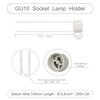 GU10 Holder Socket 10/15pcs Fitting Wire 150mm Wire