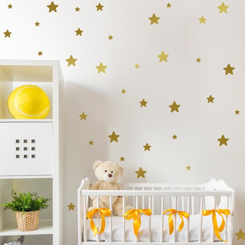 39PCS Five-Pointed Star Cartoon Children's Room Full of Stars Wall Stickers Removable Wall Sticker