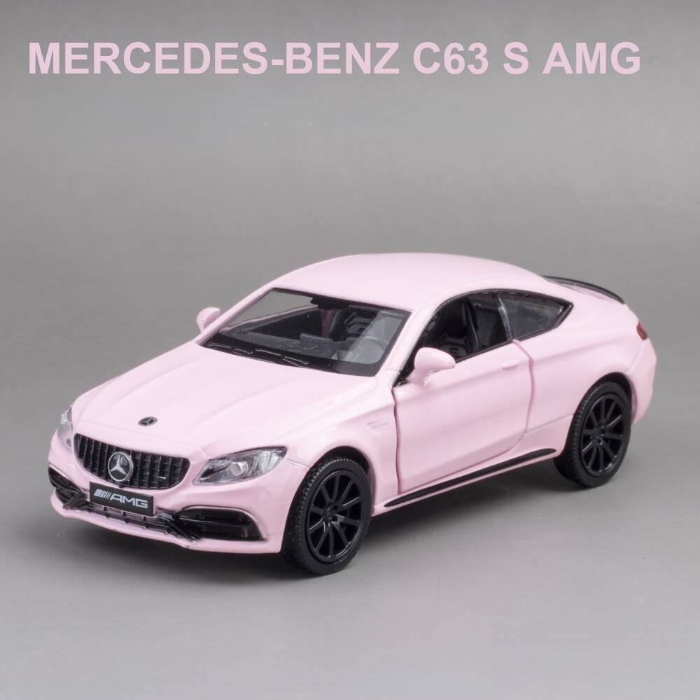 Mercedes Benz C63s AMG Coupe 5 Inch Metal Car Simulation Diecast & Toy Vehicle RMZ City 1:36 Alloy Model Gifts For Children