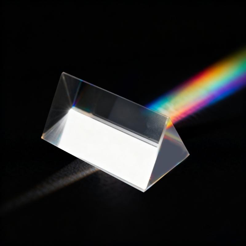 Optics Glass Triangular Prism For Analysis Physics Education And Creative Photography Projects