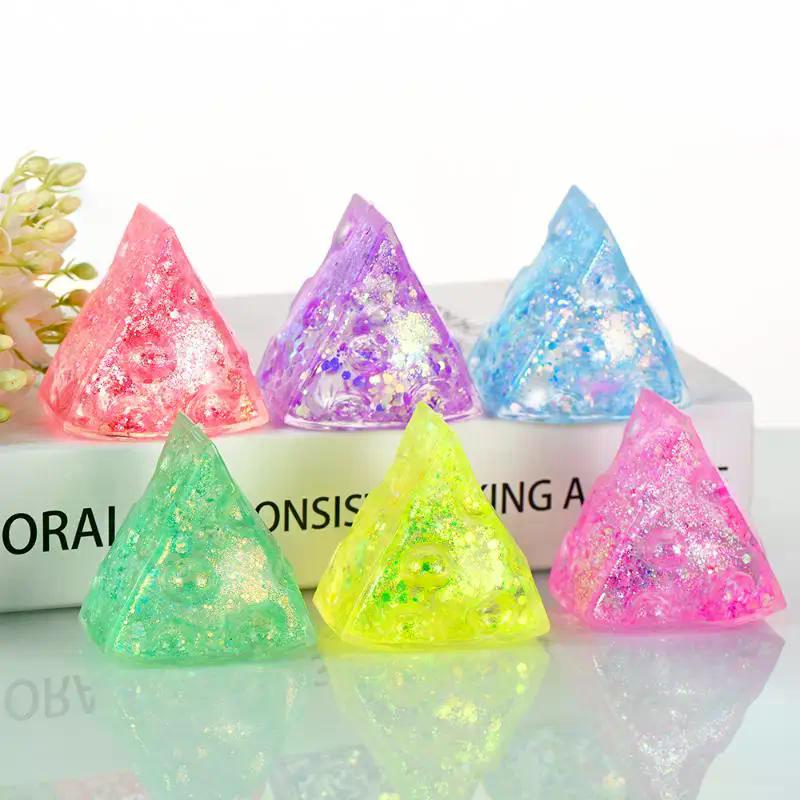 1Pcs Super Soft Mochi Cheese Squeeze Toy Cheese Square Fidgets Toys Funny Anti-Stress Sensory Toy For Adults Gifts