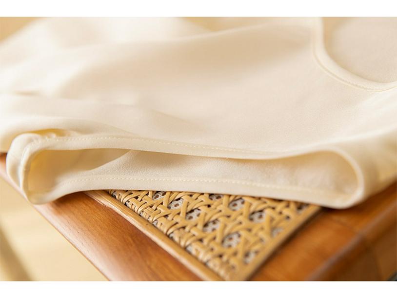 Plus Size Women's Double-Layer Mulberry Silk Camisole - Solid Color Summer Vest