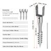 No Dig Ground Anchor, 4 Pack 3.94 X 2.76 X 27.56 In DIY Screw In Post Stake, Includes 6 Lag Bolts & a Rebar, U-Shape Heavy Duty Steel Post Holder,