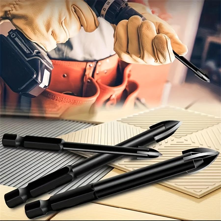 5pc Multi-Material Drill Bit Set for Efficient Drilling - Durable Hex Shank, Anti-Corrosion, Versatile for Glass/Ceramic/Wood-