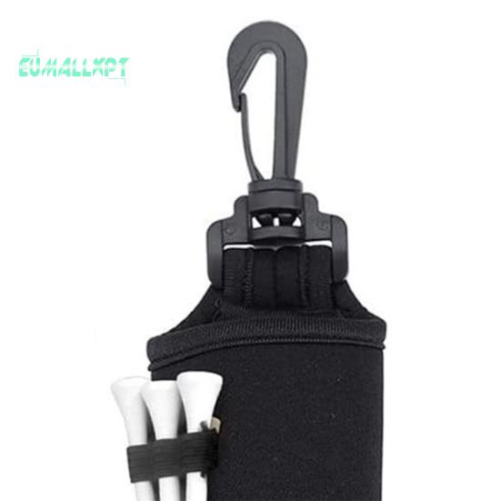 Golf Ball Storage Pouch with Tee Holder - Large Capacity, Portable Carrier Bag with Keychain Belt Clip Design