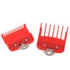 Guide de taille 1.5+4.5mm Peigne Rouge Accessoire Set de Peignes Avec un Support en Métal Tondeuse