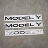 Autoaufkleber 2025 Neu Tesla 1 Stück ABS 3D Buchstaben ModelY Logo Chrom Schwarz Aufkleber Auto Heckklappen Abzeichen Emblem Für Tesla Model Y Au